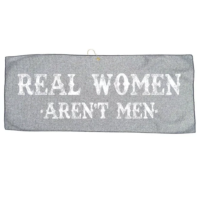 Real Women Arent Men Large Microfiber Waffle Golf Towel