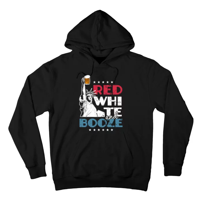 Red White and Booze 4th of July Hoodie