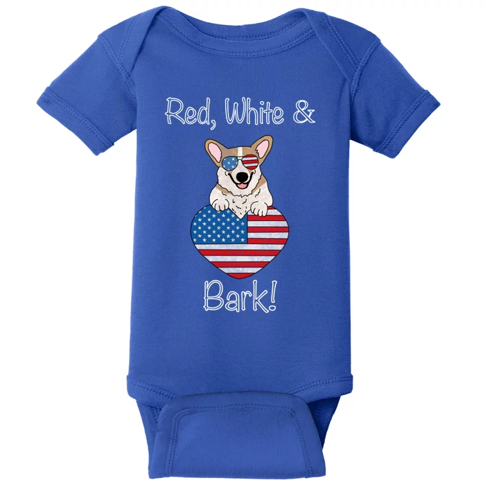 Red White And Bark Pembroke Welsh Corgi Indian Creek Corgi Gift Baby Bodysuit