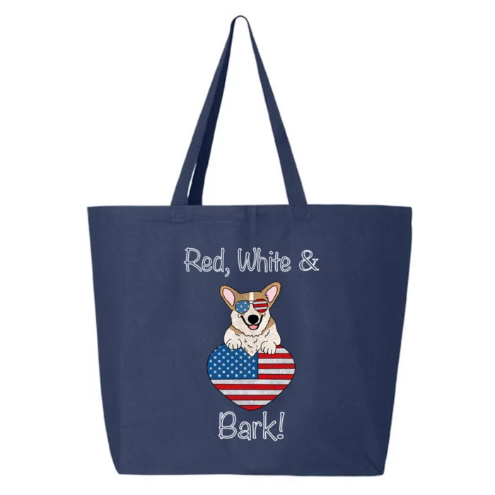 Red White And Bark Pembroke Welsh Corgi Indian Creek Corgi Gift 25L Jumbo Tote