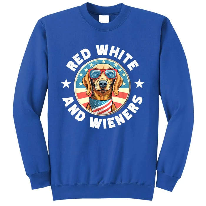 Red White And Wieners Weiner Dog Dachshund Lover Gift Tall Sweatshirt