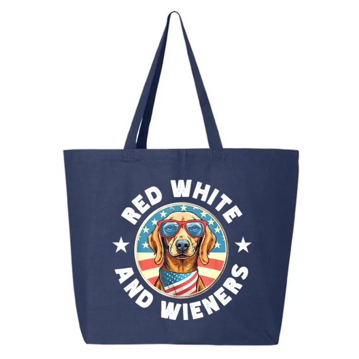 Red White And Wieners Weiner Dog Dachshund Lover Gift 25L Jumbo Tote