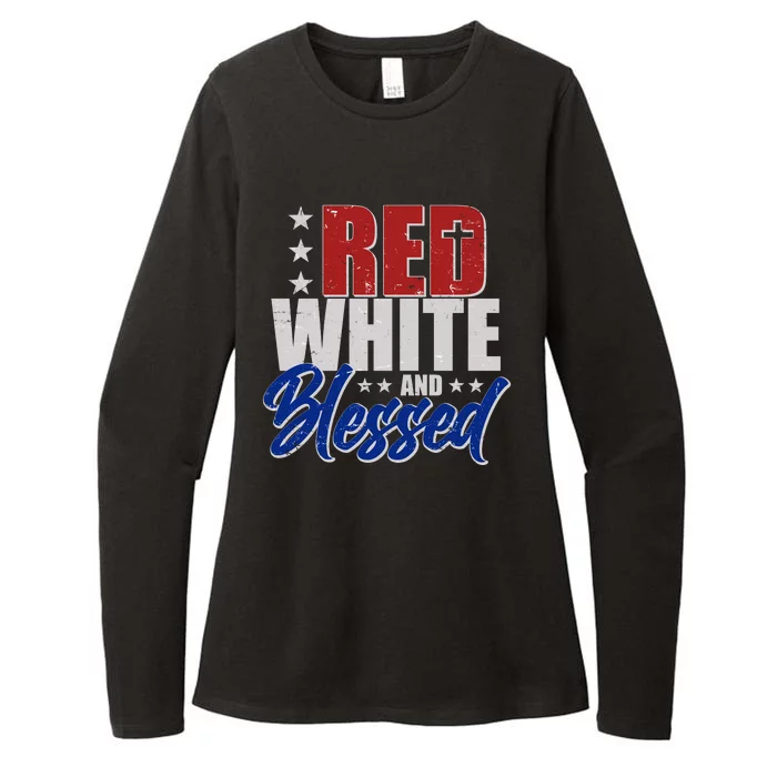 Red White And Blessed Womens CVC Long Sleeve Shirt