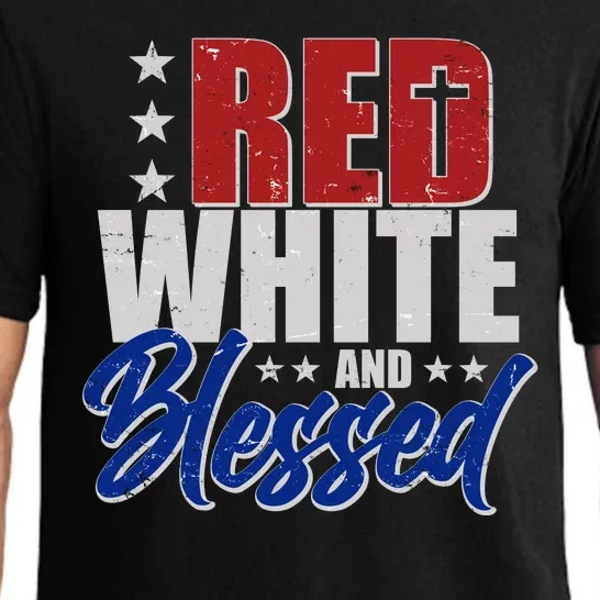 Red White And Blessed Pajama Set