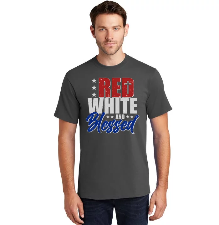 Red White And Blessed Tall T-Shirt