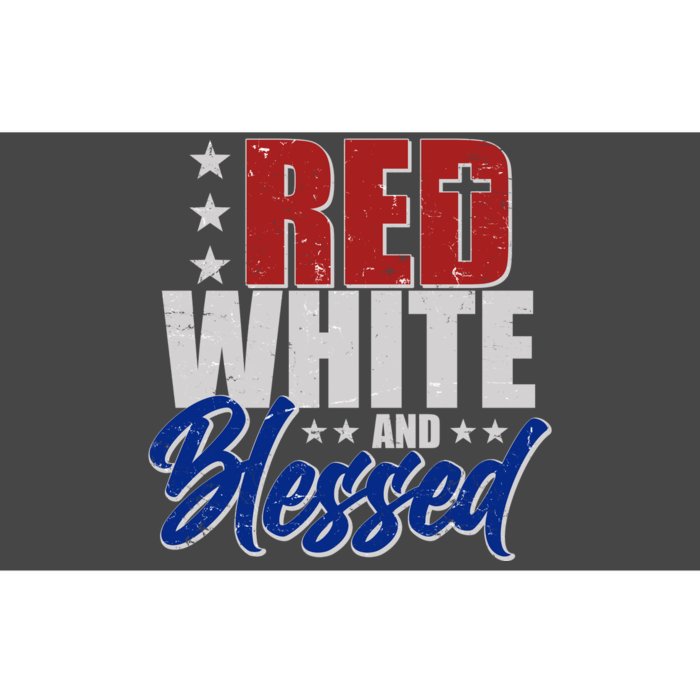 Red White And Blessed Bumper Sticker