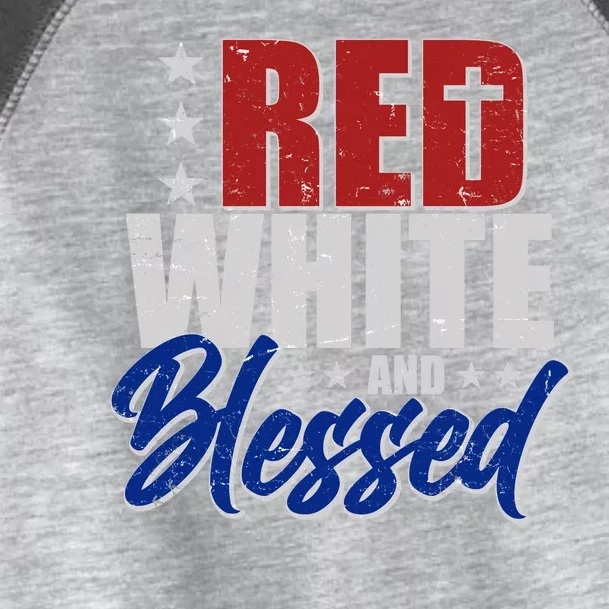 Red White And Blessed Toddler Fine Jersey T-Shirt