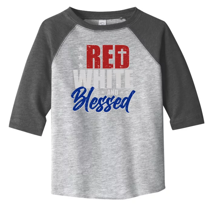 Red White And Blessed Toddler Fine Jersey T-Shirt