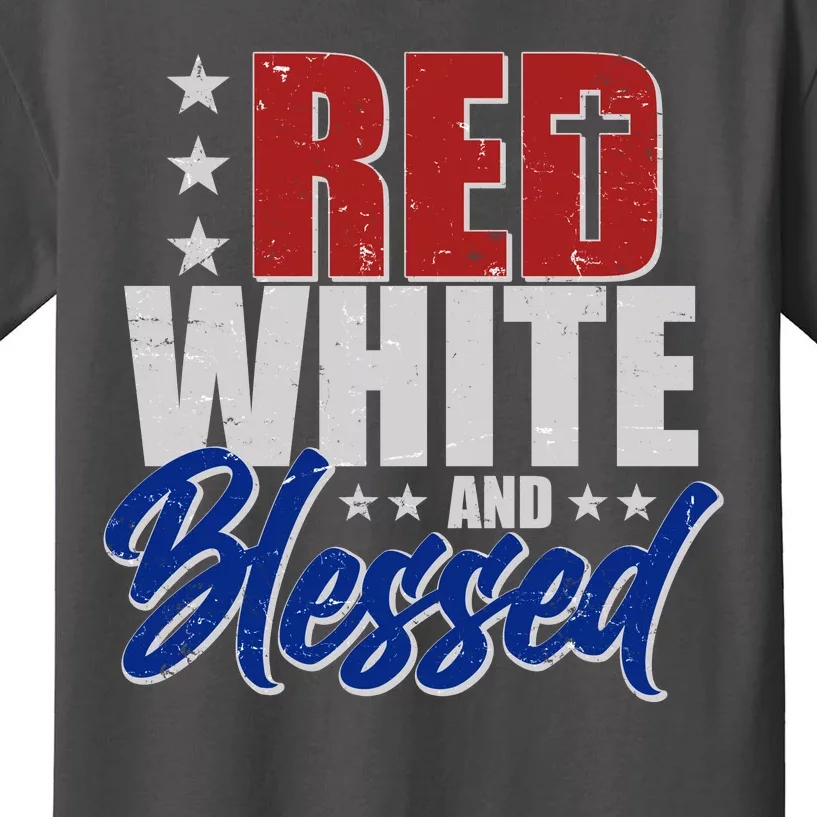 Red White And Blessed Kids T-Shirt