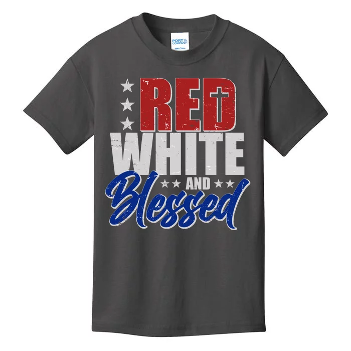 Red White And Blessed Kids T-Shirt