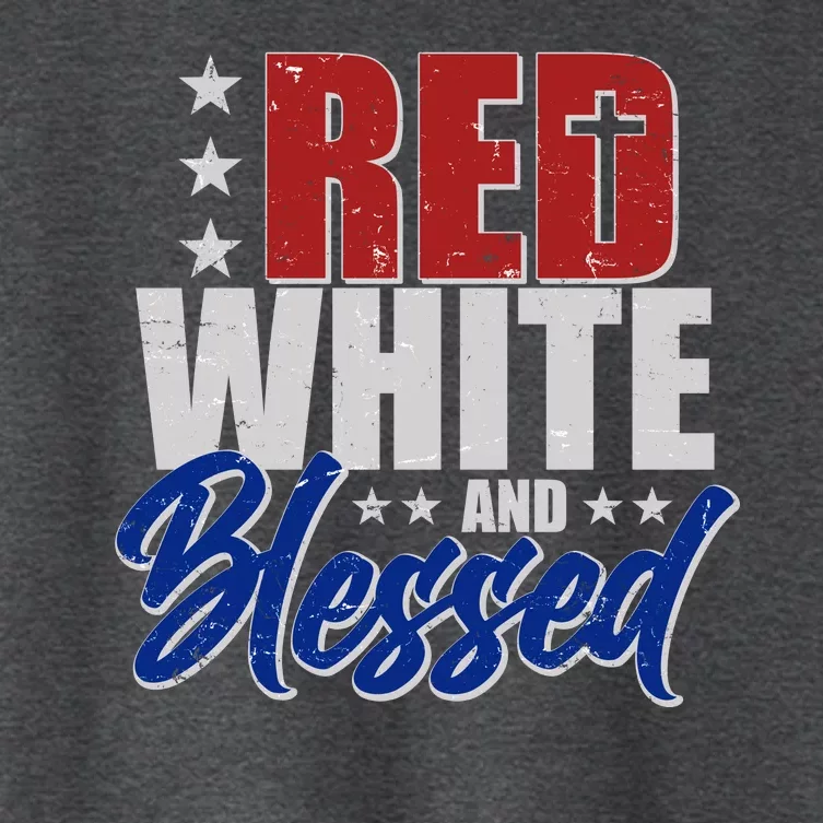 Red White And Blessed Women's Crop Top Tee