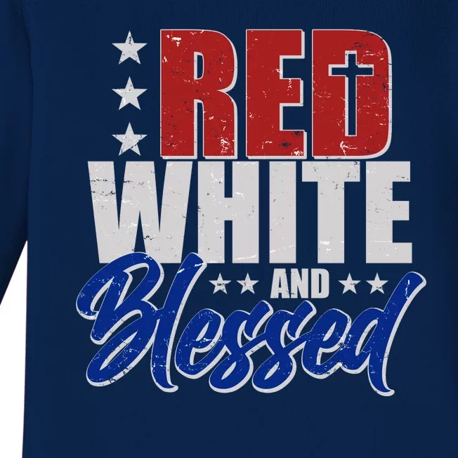 Red White And Blessed Baby Long Sleeve Bodysuit