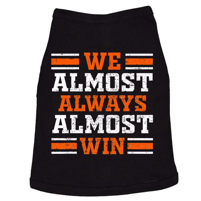 Retro We Almost Always Almost Win Funny Football Fans Lovers Doggie Tank