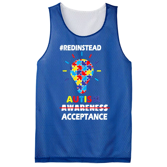 Redinstead Wear Autism Awareness April Acceptance Gift Mesh Reversible Basketball Jersey Tank