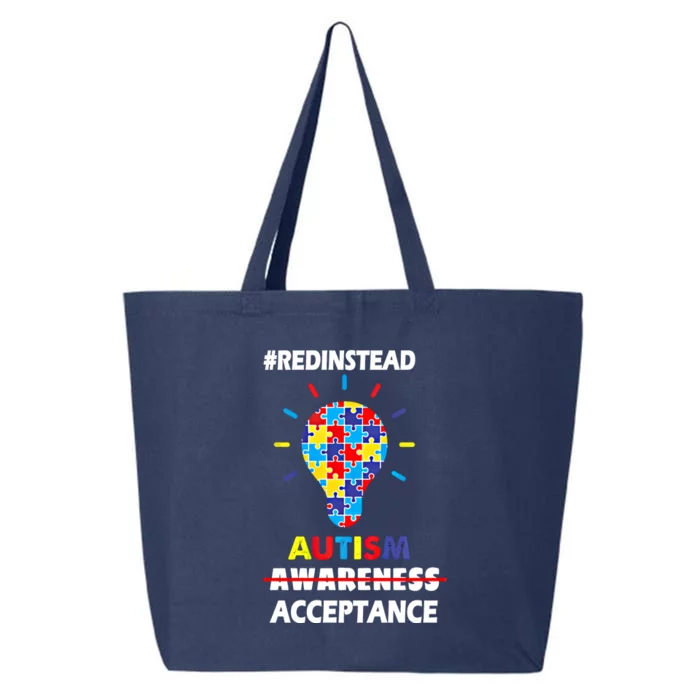 Redinstead Wear Autism Awareness April Acceptance Gift 25L Jumbo Tote