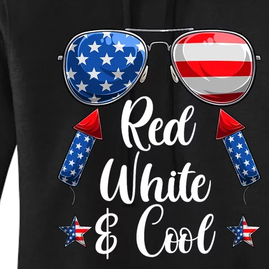 Red White And Blue American Flag Women's Pullover Hoodie