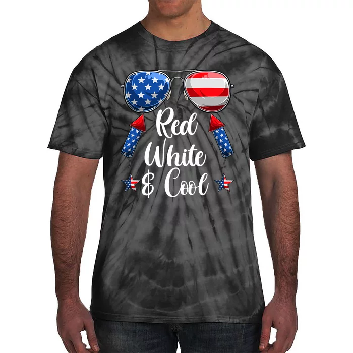 Red White And Blue American Flag Tie-Dye T-Shirt