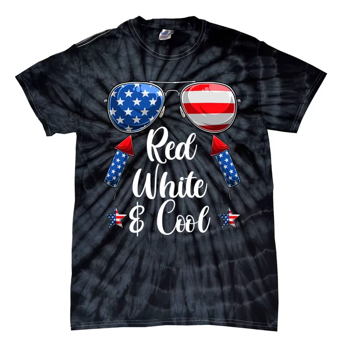 Red White And Blue American Flag Tie-Dye T-Shirt