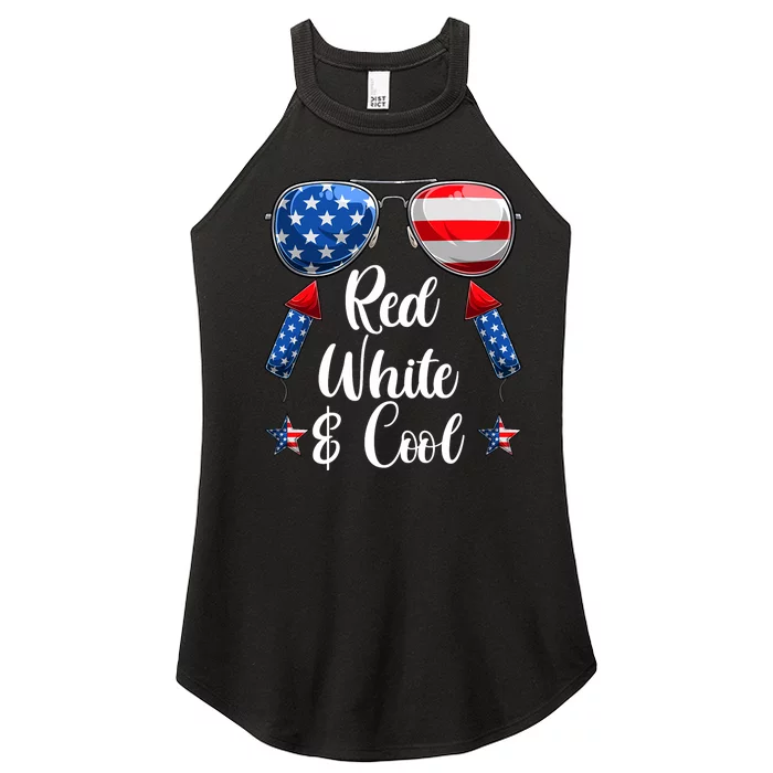 Red White And Blue American Flag Women’s Perfect Tri Rocker Tank