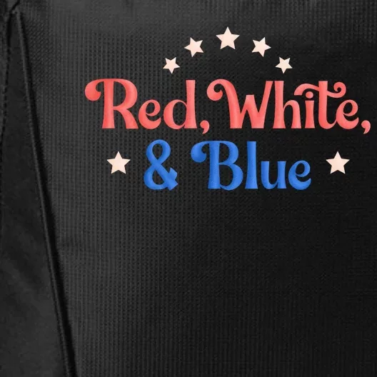 Red White And Blue 4th Of July Holiday City Backpack