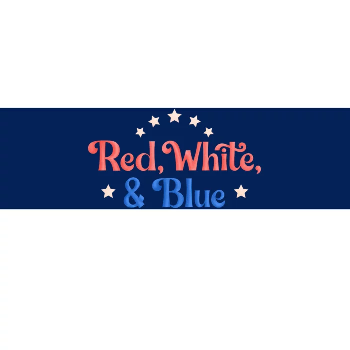 Red White And Blue 4th Of July Holiday Bumper Sticker