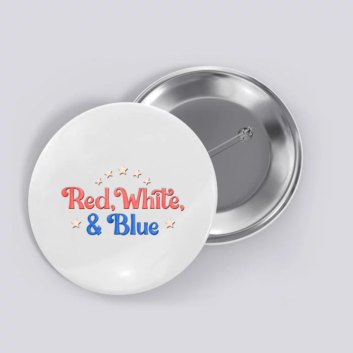 Red White And Blue 4th Of July Holiday Button