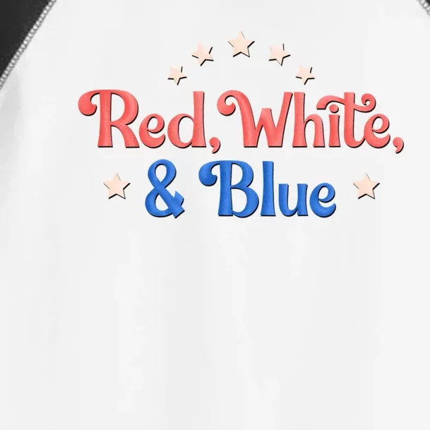 Red White And Blue 4th Of July Holiday Toddler Fine Jersey T-Shirt