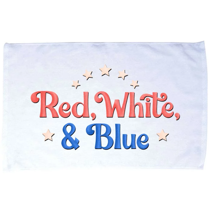 Red White And Blue 4th Of July Holiday Microfiber Hand Towel