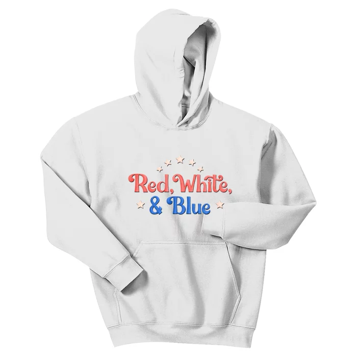 Red White And Blue 4th Of July Holiday Kids Hoodie