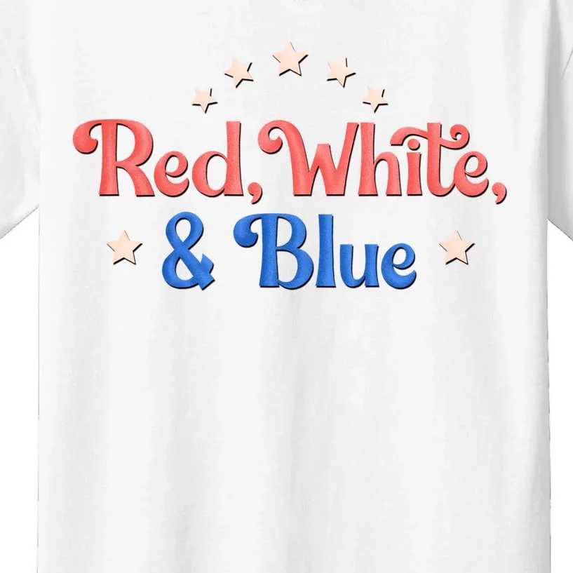 Red White And Blue 4th Of July Holiday Kids T-Shirt