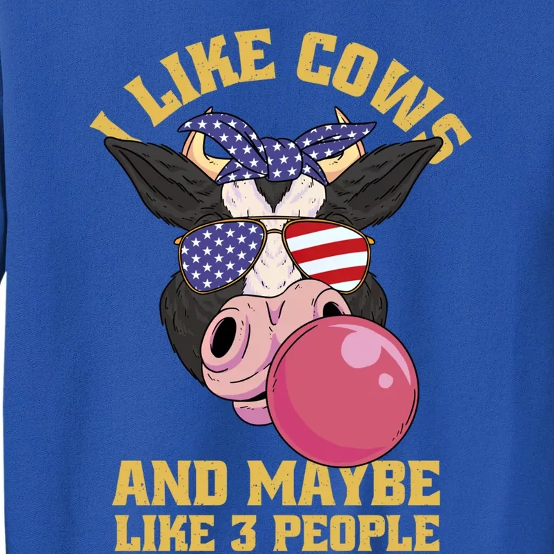 Red White And Moo 4th Of July Cow Usa Flag Farmer Patriotic Cute Gift Sweatshirt