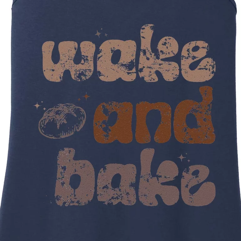 Retro Wake And Bake Funny Sourdough Starter Bread Baking Ladies Essential Tank