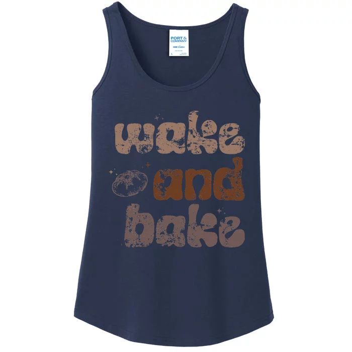 Retro Wake And Bake Funny Sourdough Starter Bread Baking Ladies Essential Tank