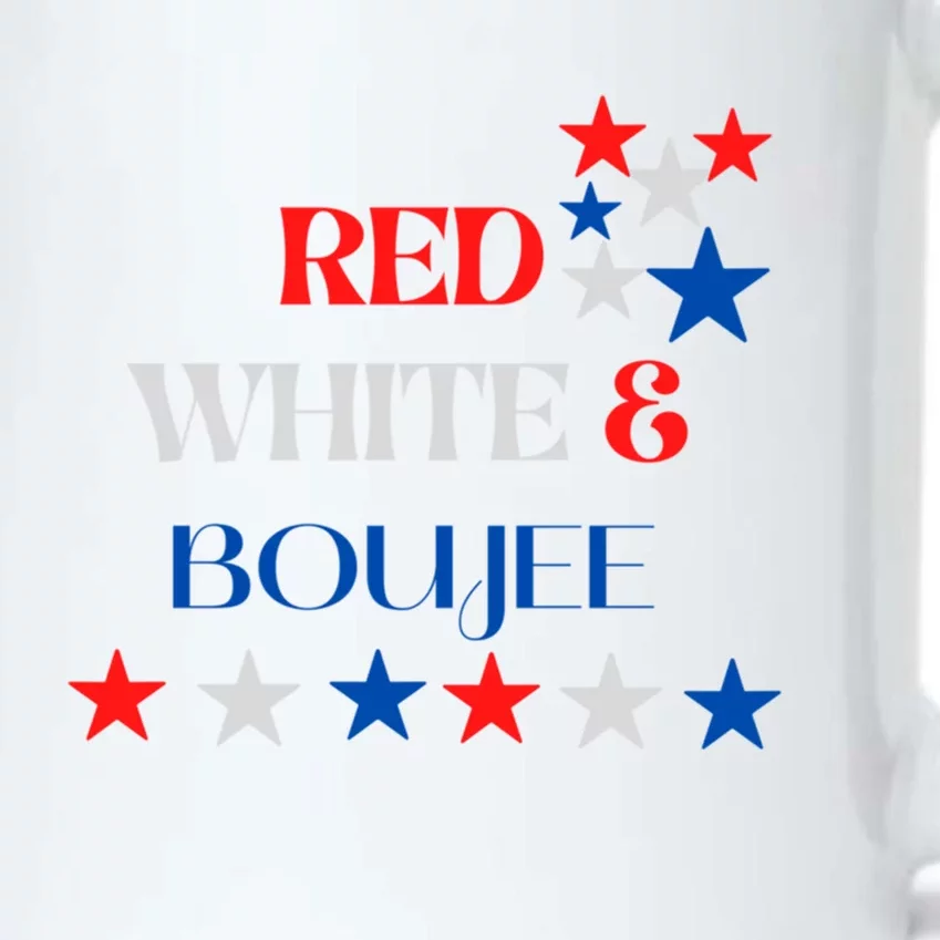 Red White And Boujee Fourth Of July Gift Black Color Changing Mug