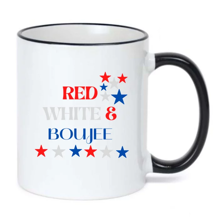 Red White And Boujee Fourth Of July Gift Black Color Changing Mug