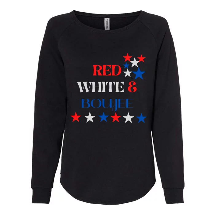 Red White And Boujee Fourth Of July Gift Womens California Wash Sweatshirt