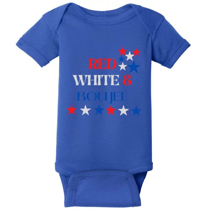 Red White And Boujee Fourth Of July Gift Baby Bodysuit