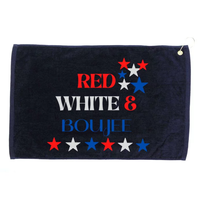 Red White And Boujee Fourth Of July Gift Grommeted Golf Towel