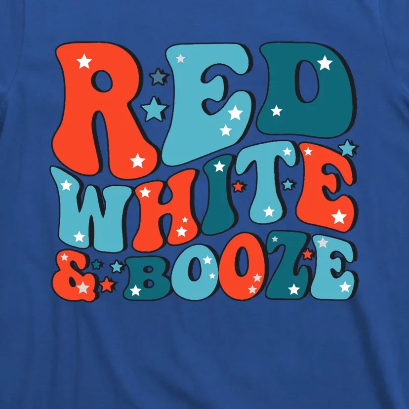 Red White And Booze Summer Funny Ing 4Th Of July Usa Flag Gift T-Shirt