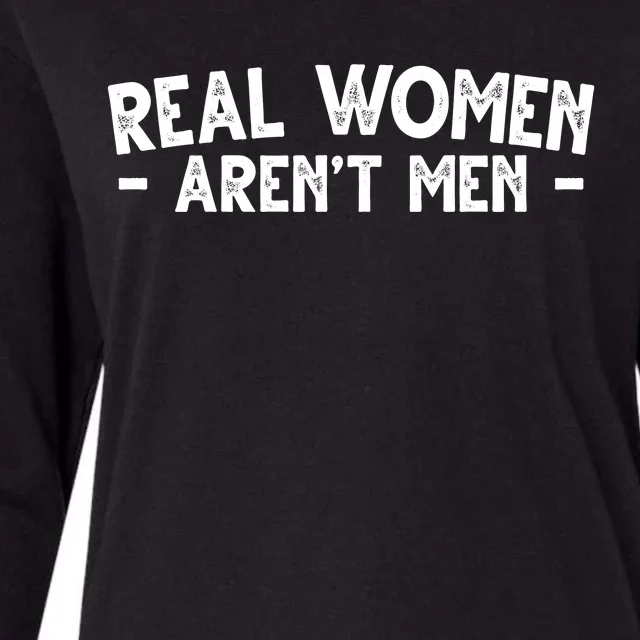 Real Women Aren't Men Womens Cotton Relaxed Long Sleeve T-Shirt