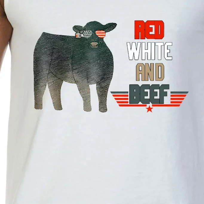 Red White And Funny Beef 4th Of July Comfort Colors® Tank Top