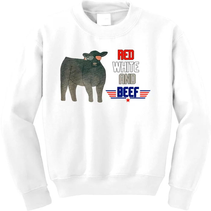 Red White And Beef Kids Sweatshirt