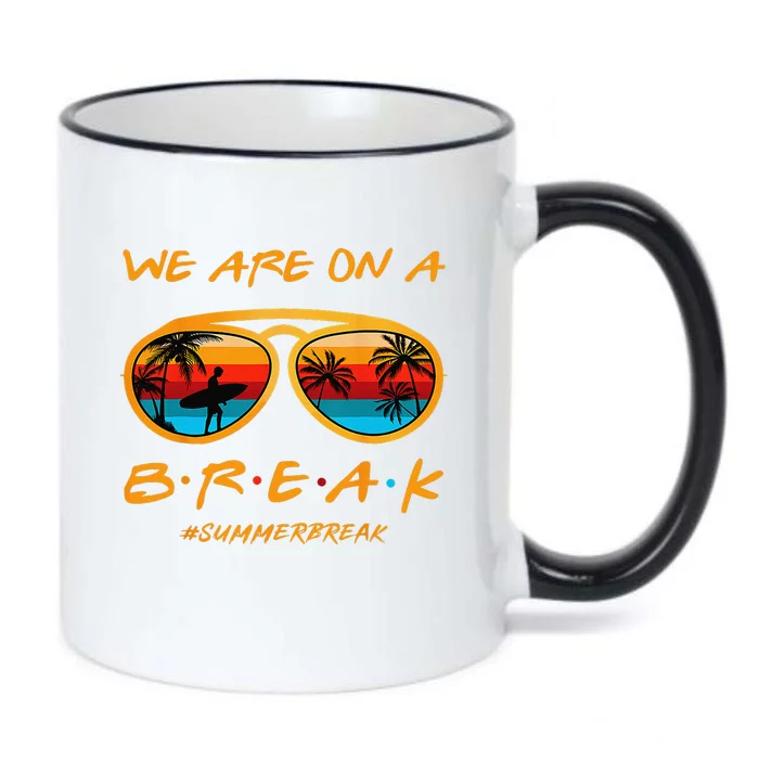 rainbow we are on a break teacher summer break hello summer Black Color Changing Mug