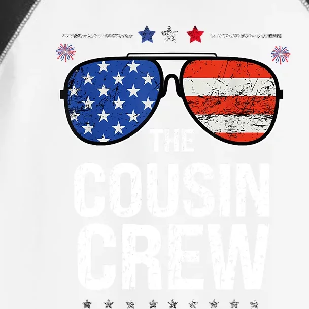 Red White And Blue Cousin Crew 4th Of July Independence Day Toddler Fine Jersey T-Shirt