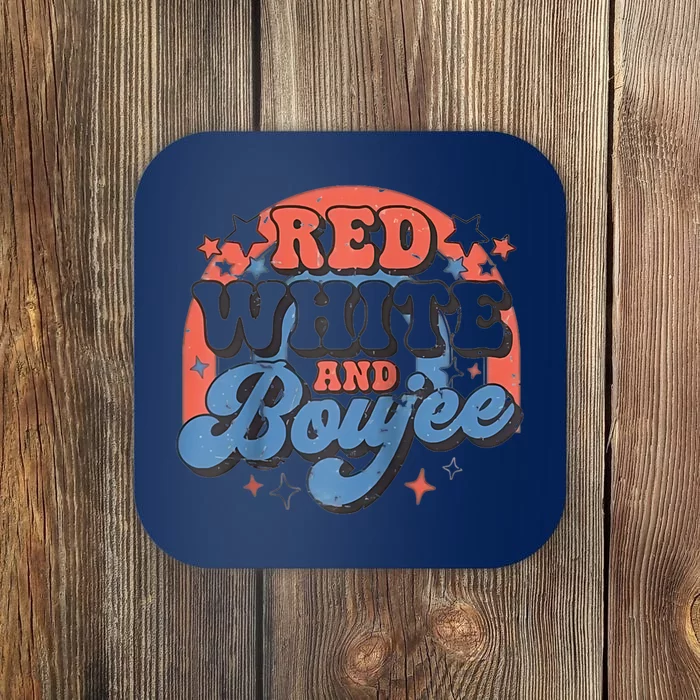 Red White And Boujee 4th Of July Coaster