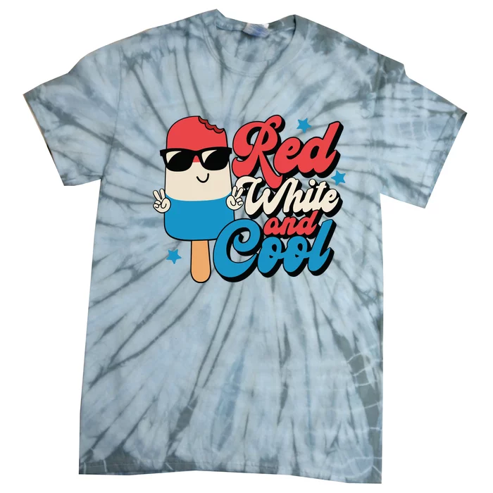 Red White And Cool 4th Of July Tie-Dye T-Shirt