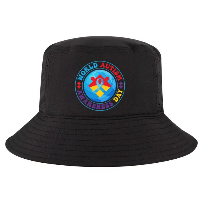 Ribbon World Autism Awareness Day Cool Comfort Performance Bucket Hat