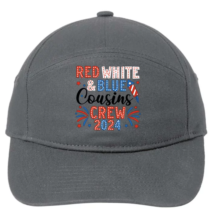 Red White And Blue Cousin Crew 2024 7-Panel Snapback Hat