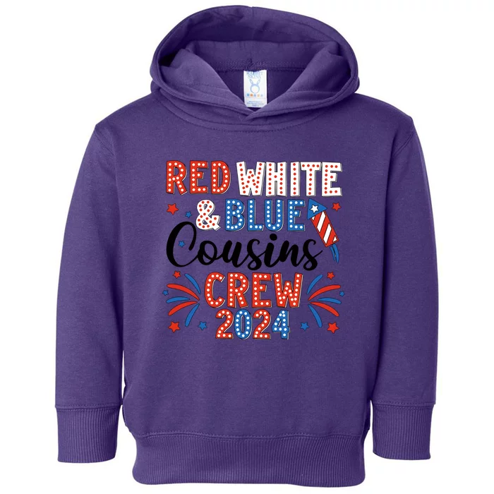 Red White And Blue Cousin Crew 2024 Toddler Hoodie