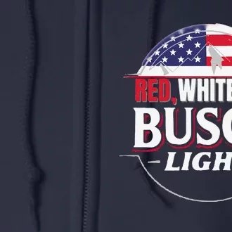 Red White Blue4th Of July Full Zip Hoodie